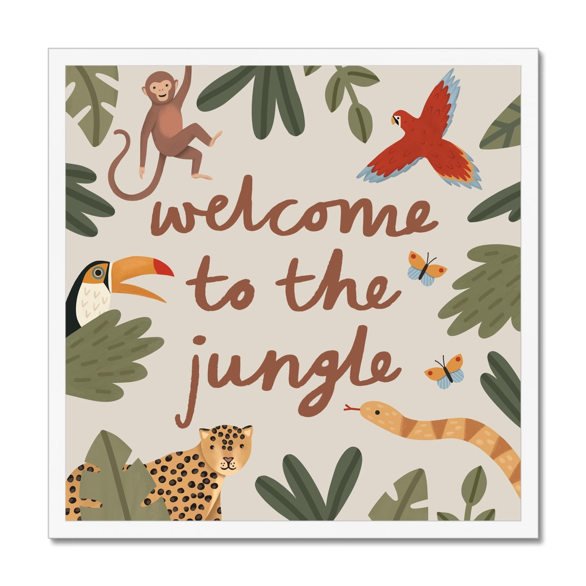Welcome to the jungle in stone / Framed Print