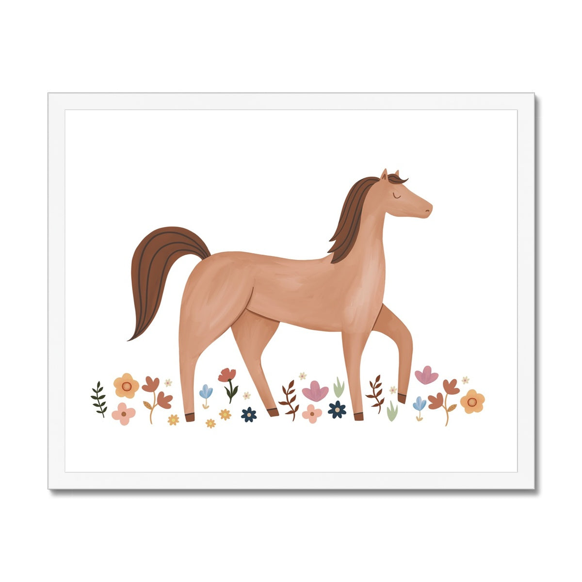 Horse in the meadow / Framed Print