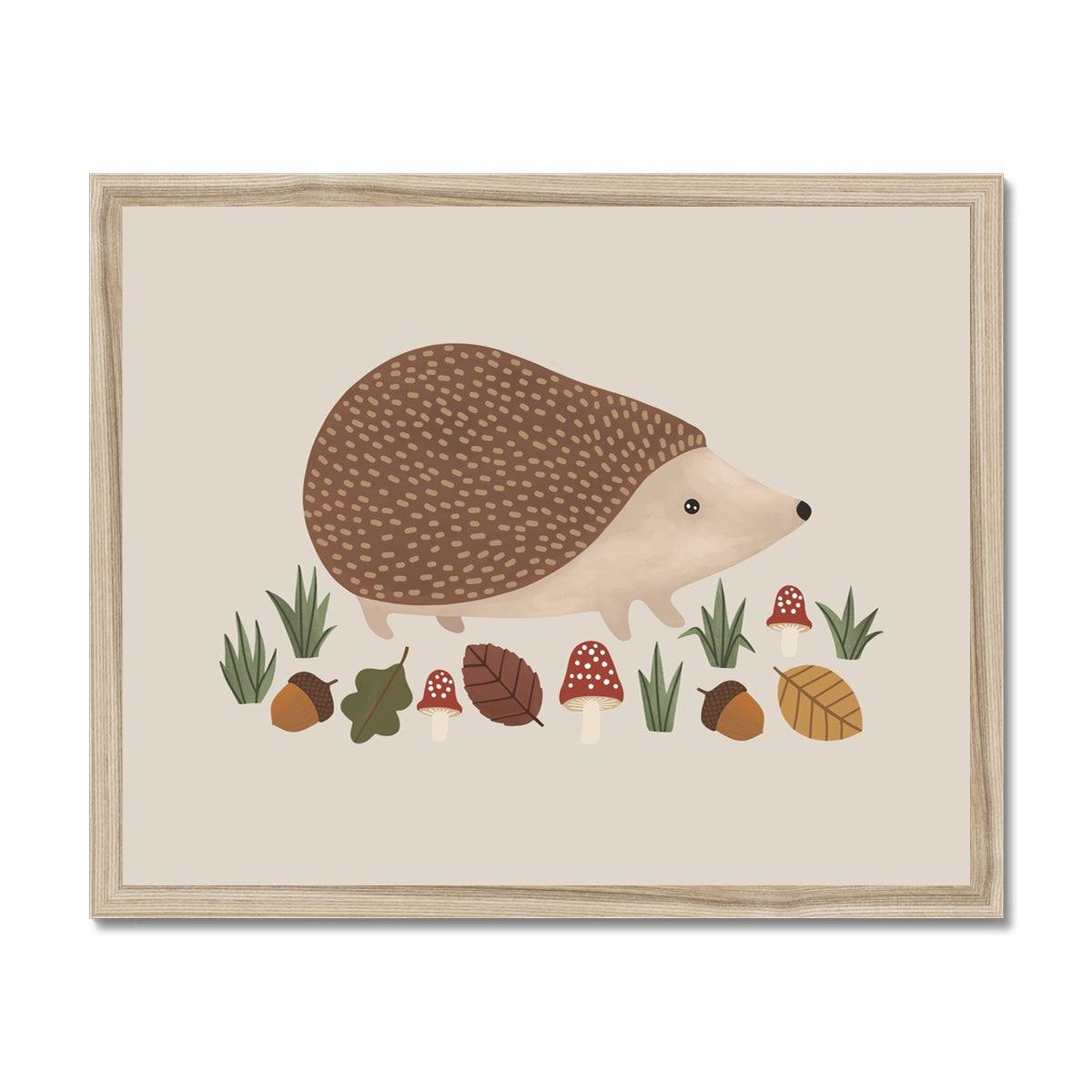 Hedgehog in stone / Framed Print