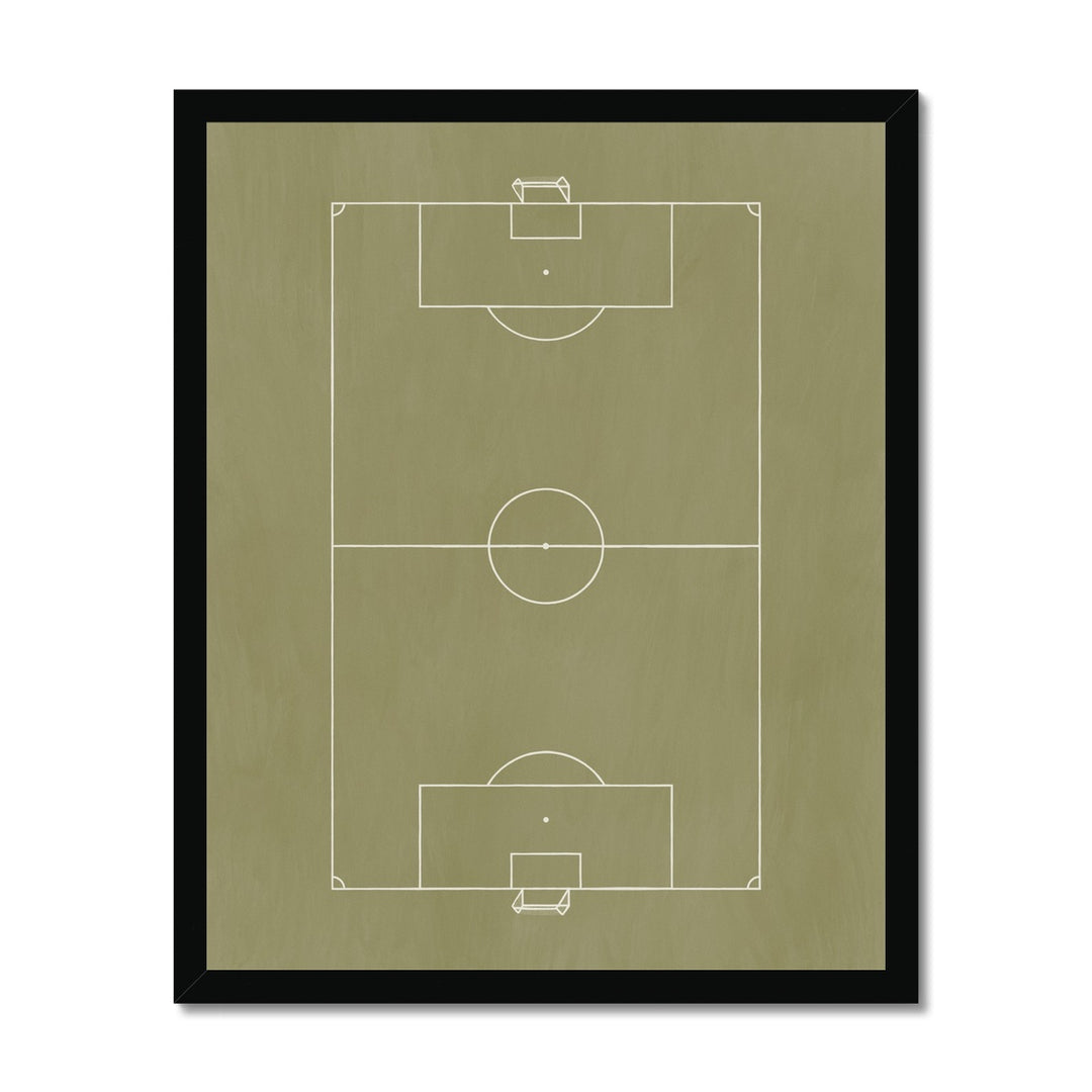 Football pitch in green / Framed Print