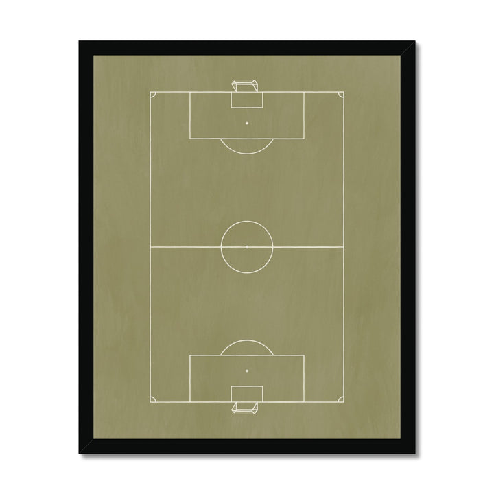 Football pitch in green / Framed Print