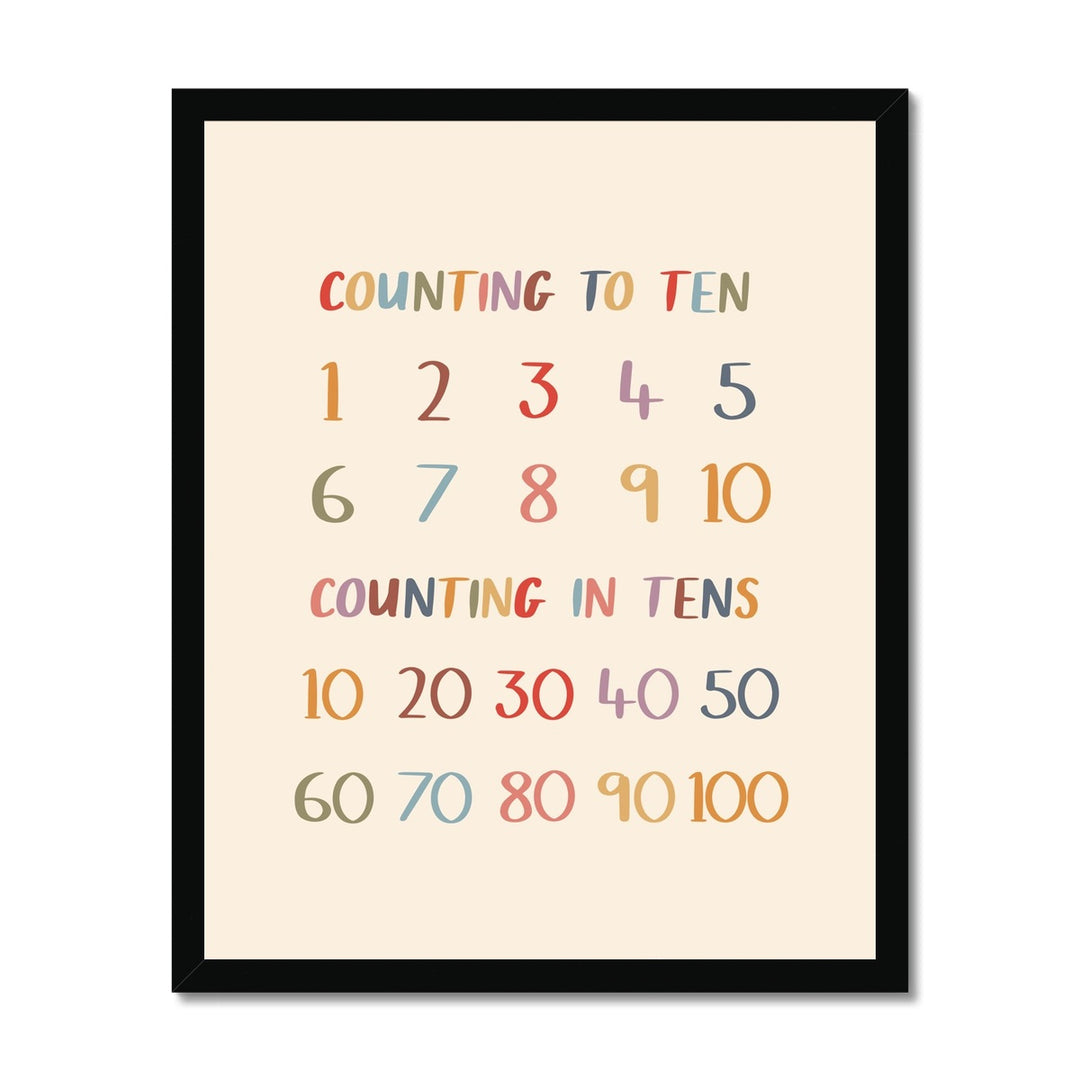 Colourful Counting to Ten / Framed Print