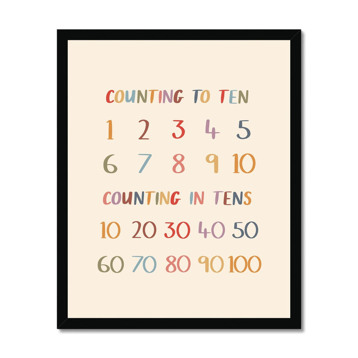 Colourful Counting to Ten / Framed Print