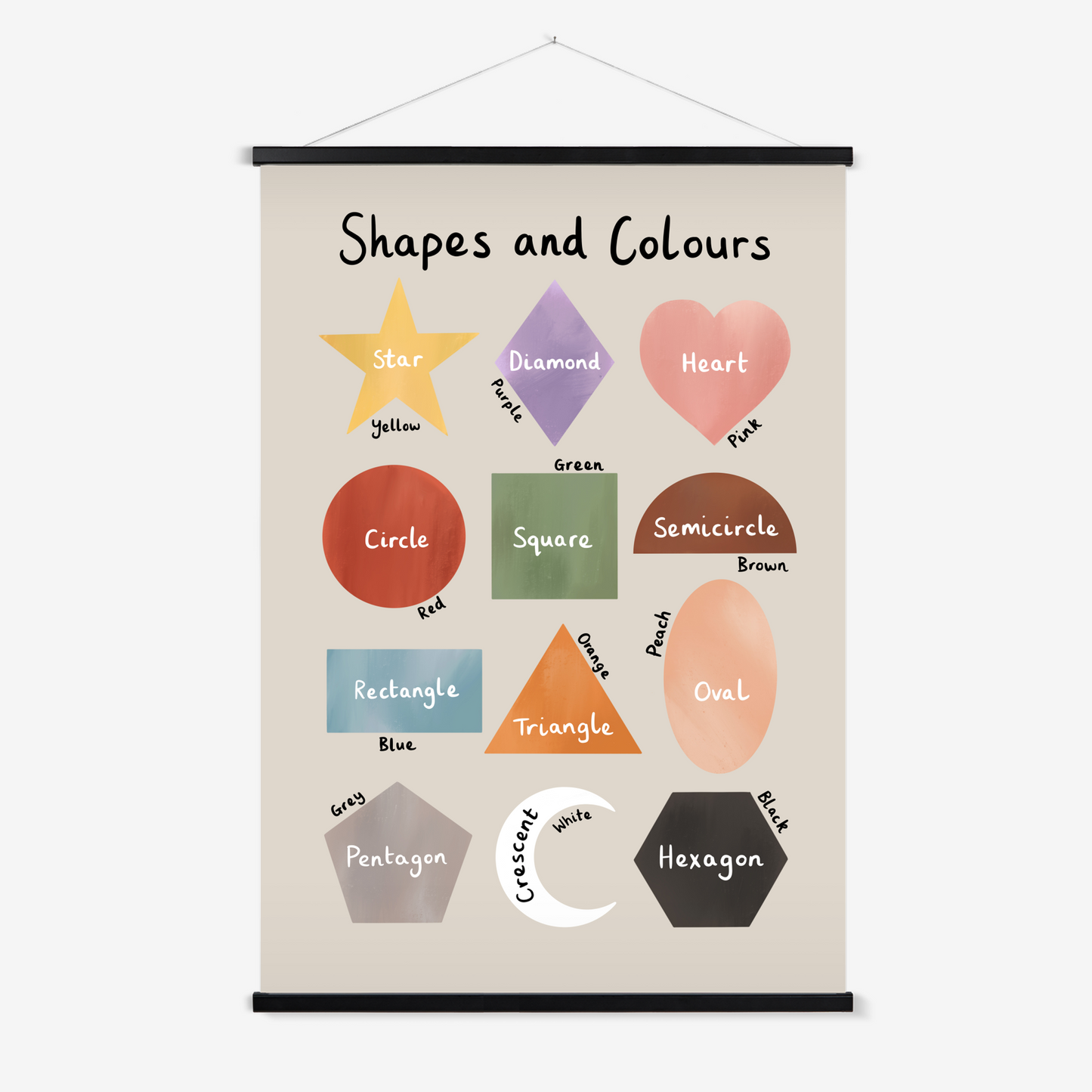 Shapes and Colours in stone / Print with Hanger