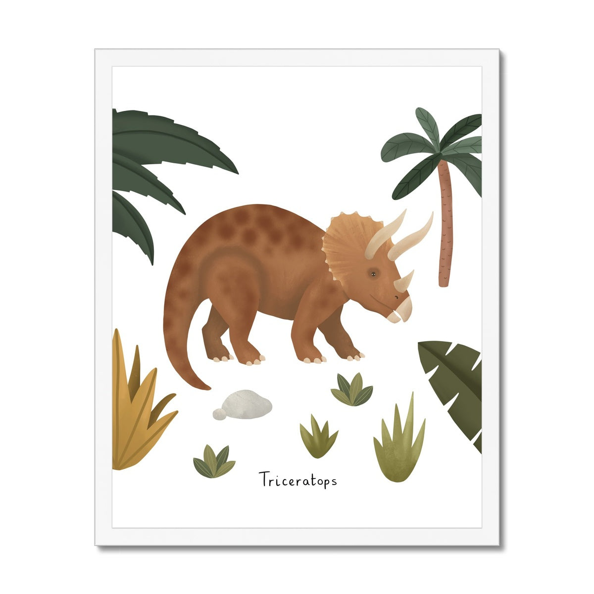 Triceratops / Framed Print