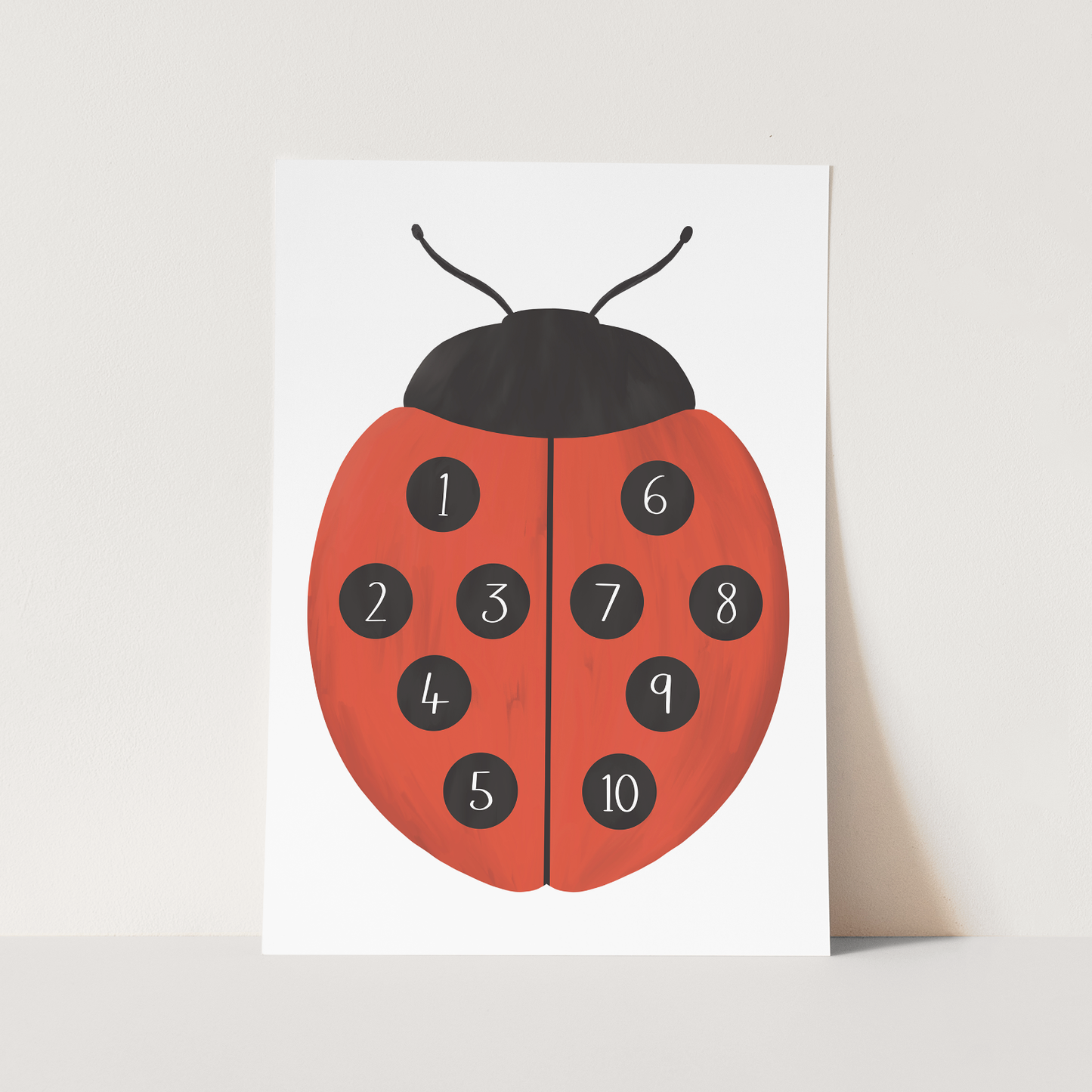 Ladybird number / Fine Art Print