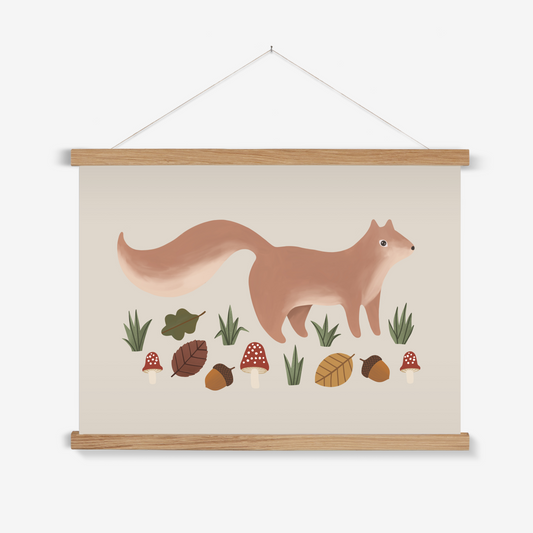 Squirrel in stone / Print with Hanger