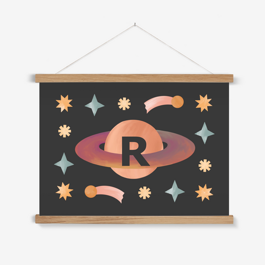 Personalised Planet in black / Print with Hanger