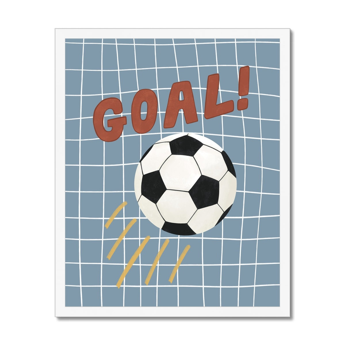 Goal in blue / Framed Print