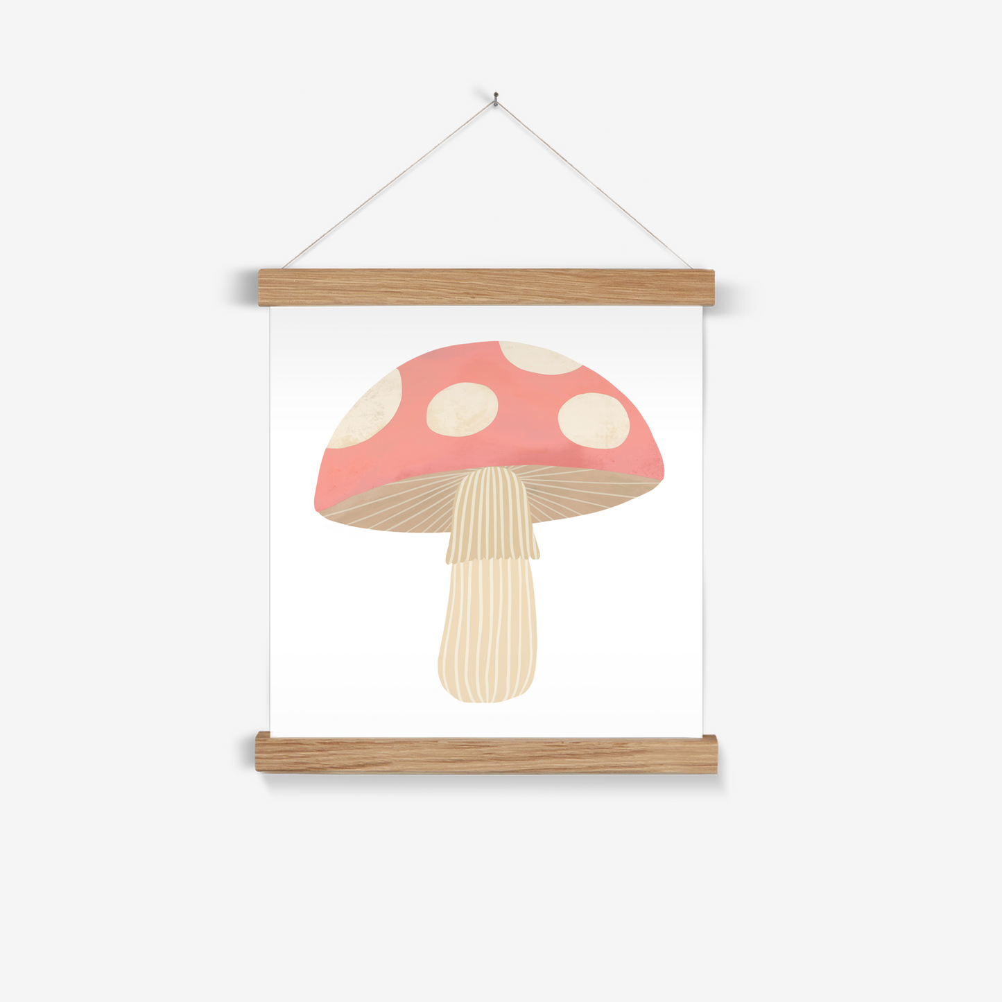 Mushroom in pink / Print with Hanger