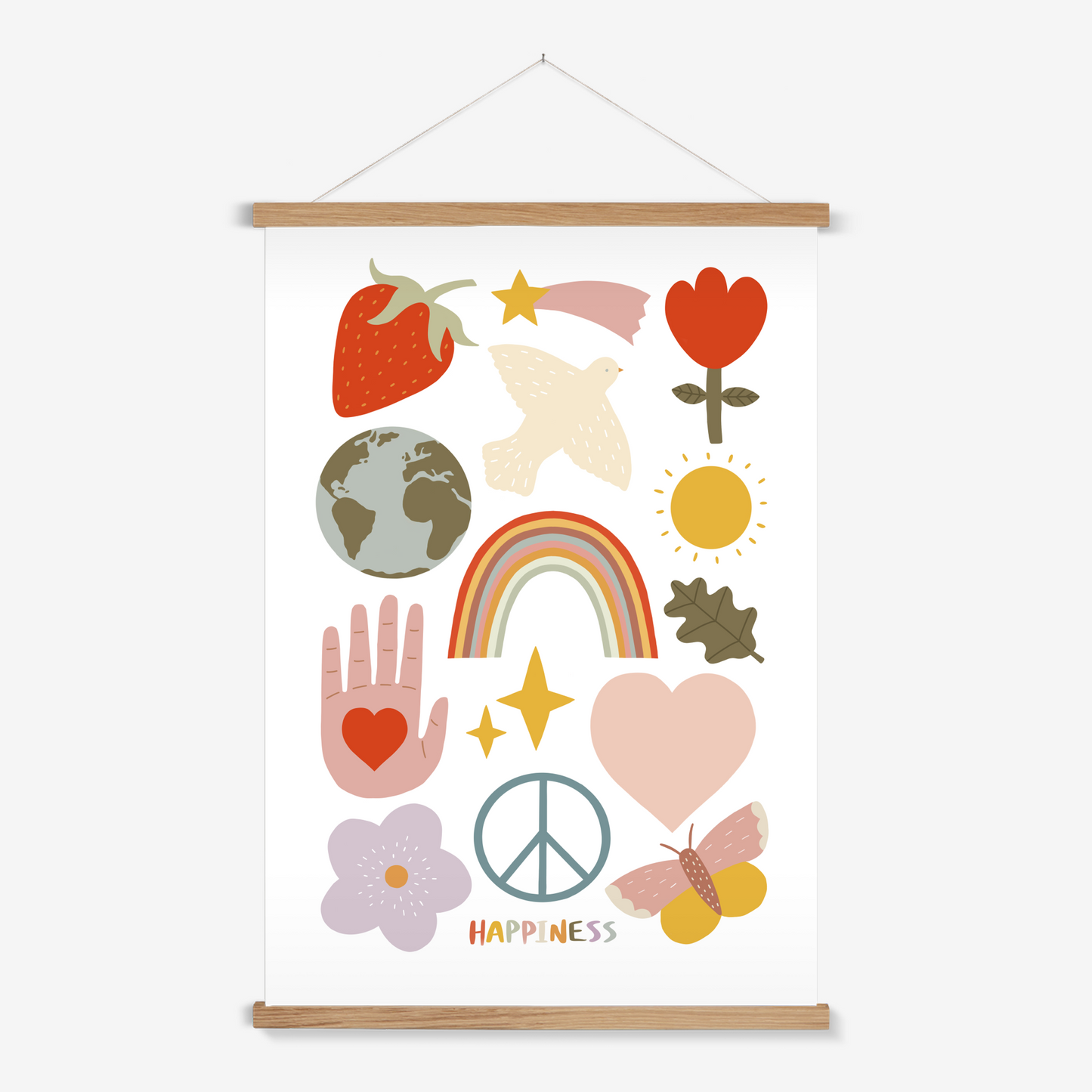 Happiness / Print with Hanger