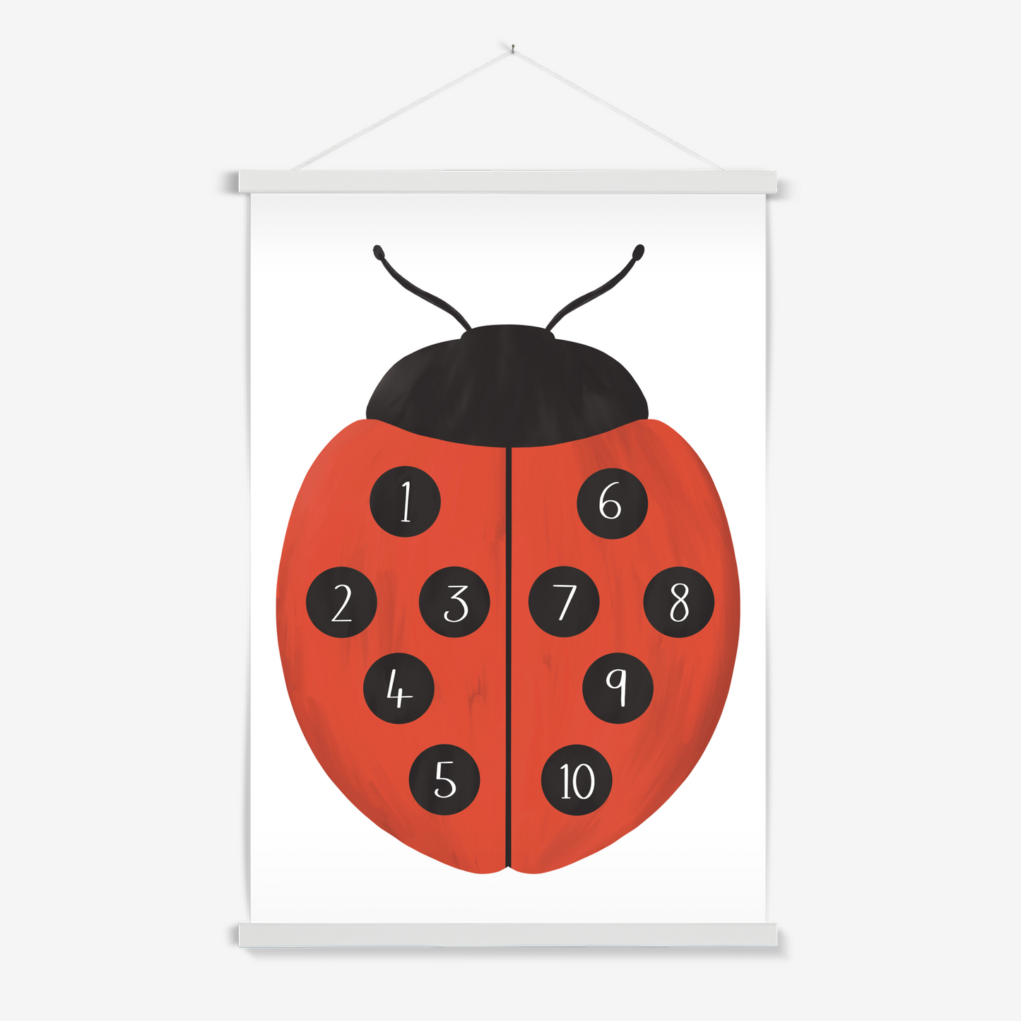 Ladybird number / Print with Hanger