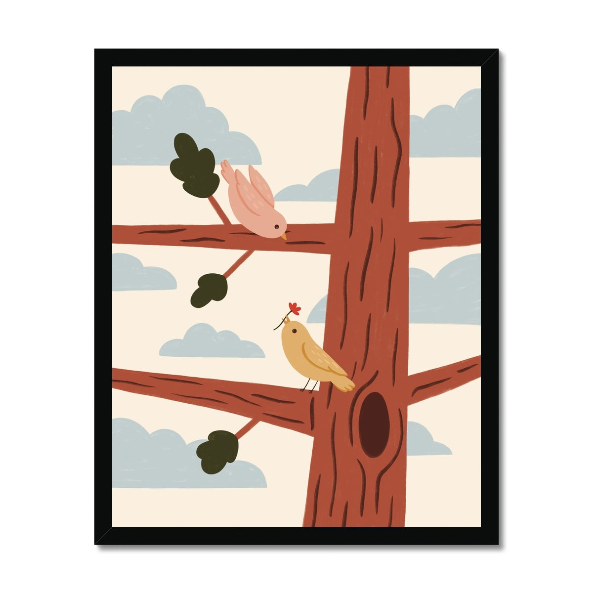Two Little Birds / Framed Print