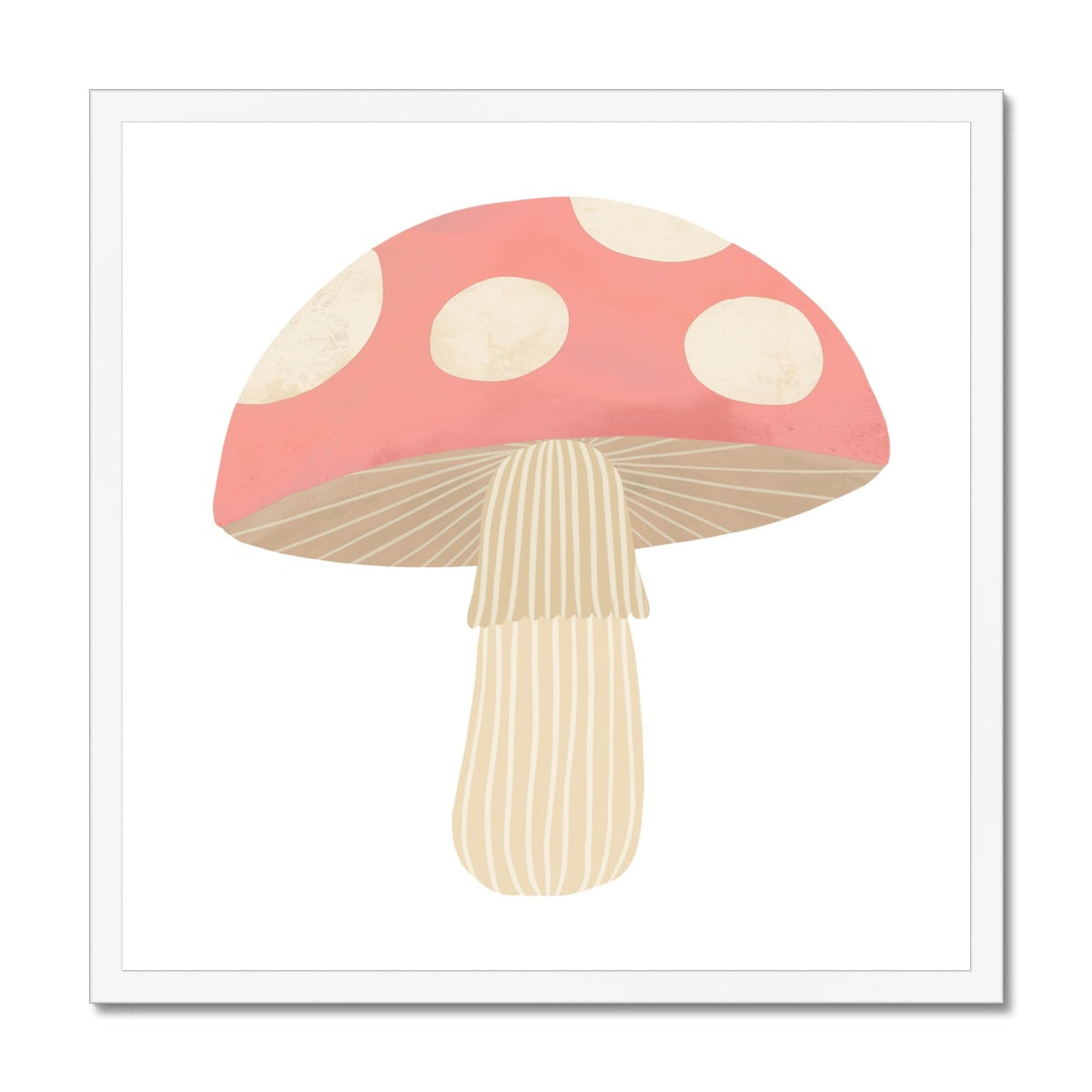 Mushroom in pink / Framed Print