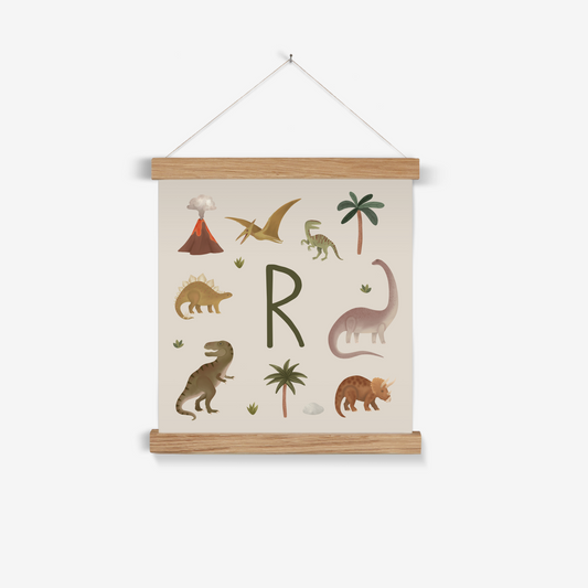 Personalised Dinosaur in stone / Print with Hanger