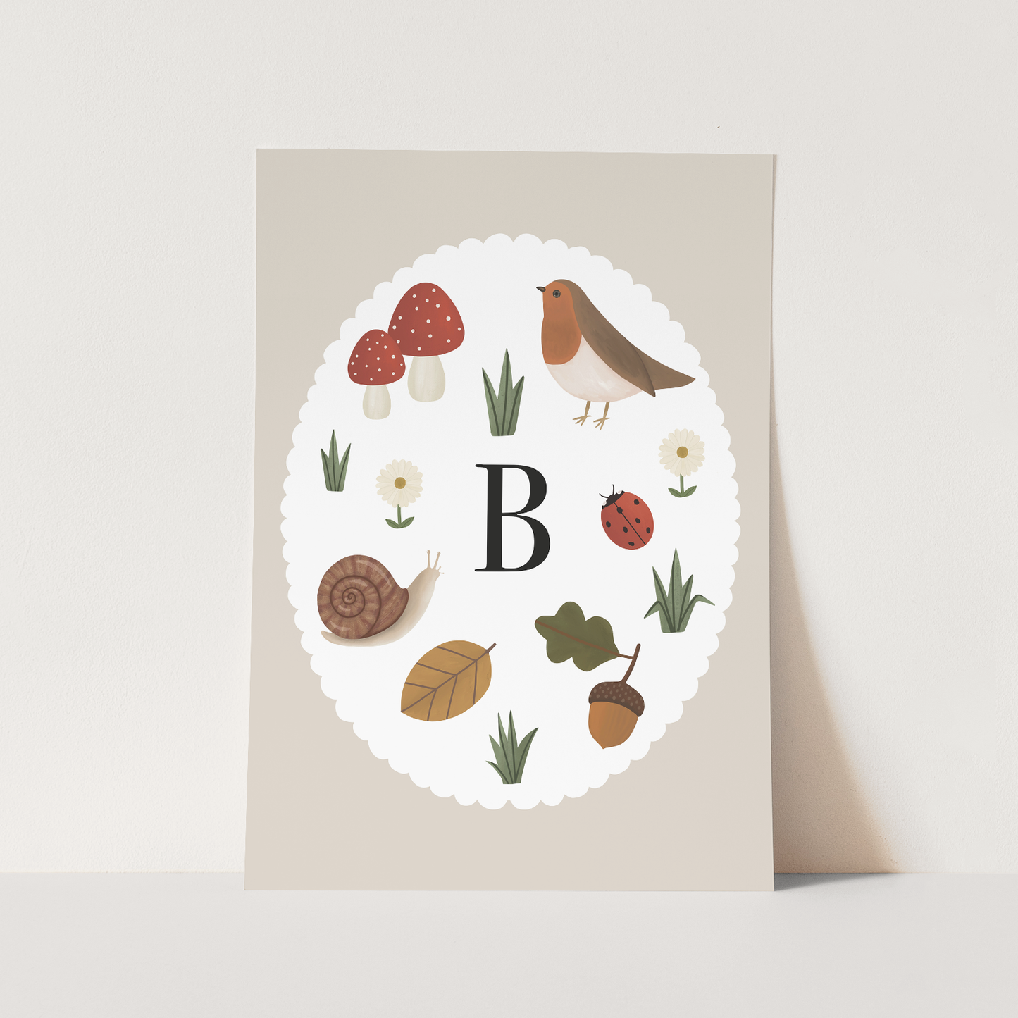 Personalised Woodland in stone / Fine Art Print