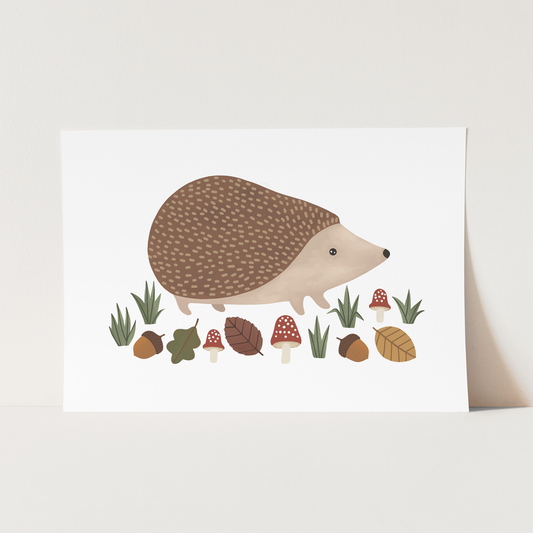 Hedgehog in white / Fine Art Print