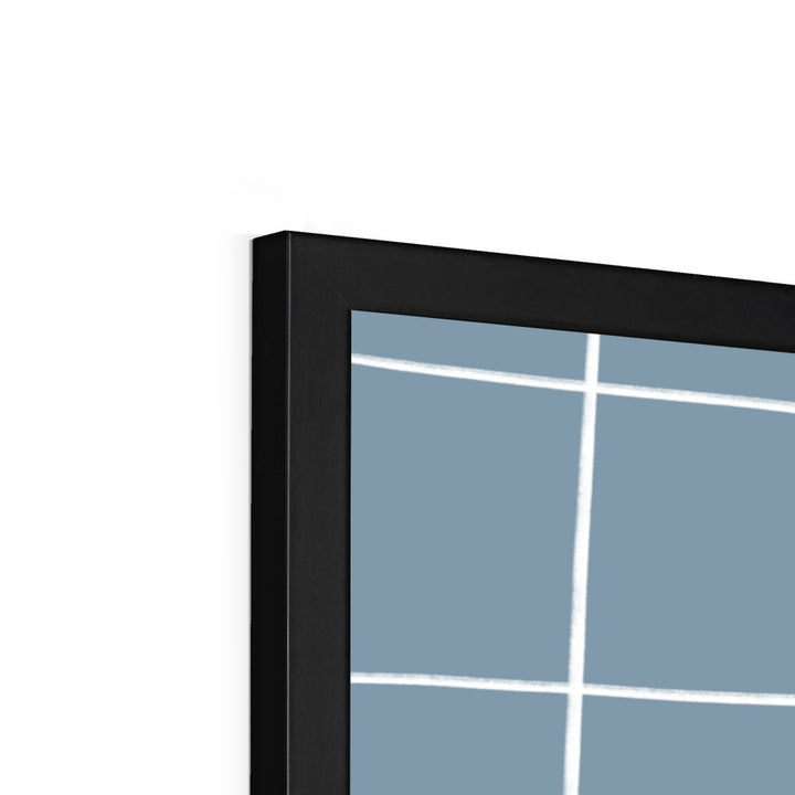 Goal in blue / Framed Print