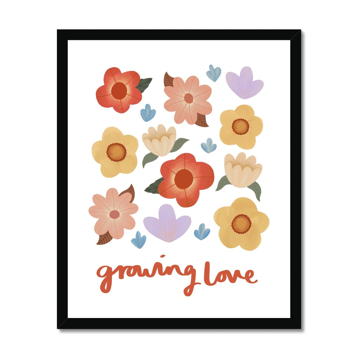 Growing love / Framed Print