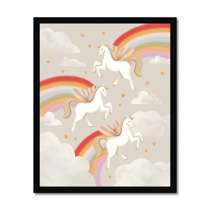 Pegasus in stone / Framed Print