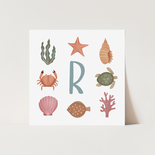 Under the Sea Initial / Fine Art Print