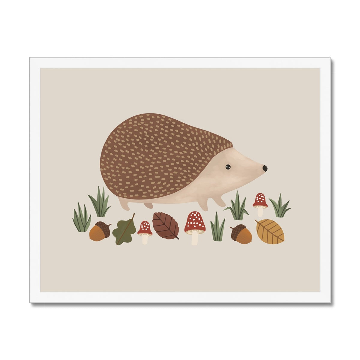 Hedgehog in stone / Framed Print
