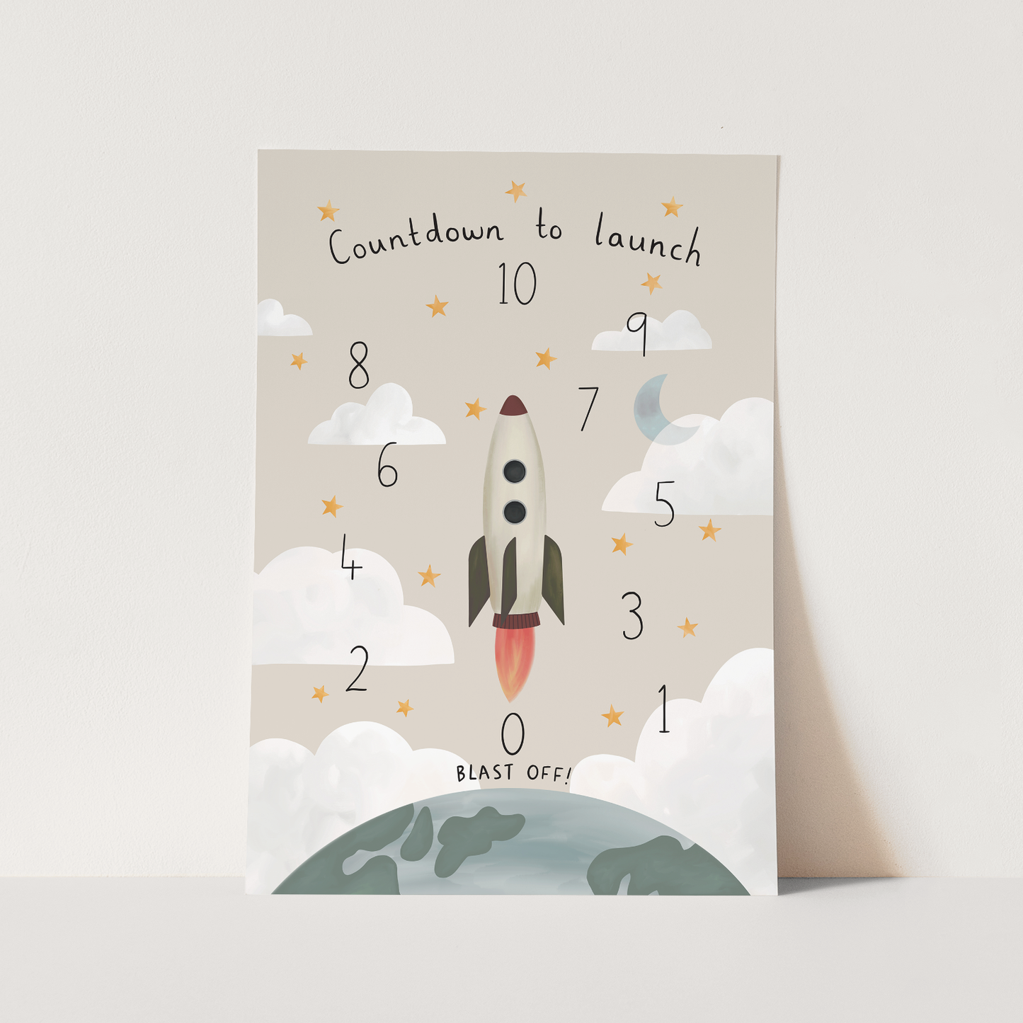 Countdown to launch in stone / Fine Art Print