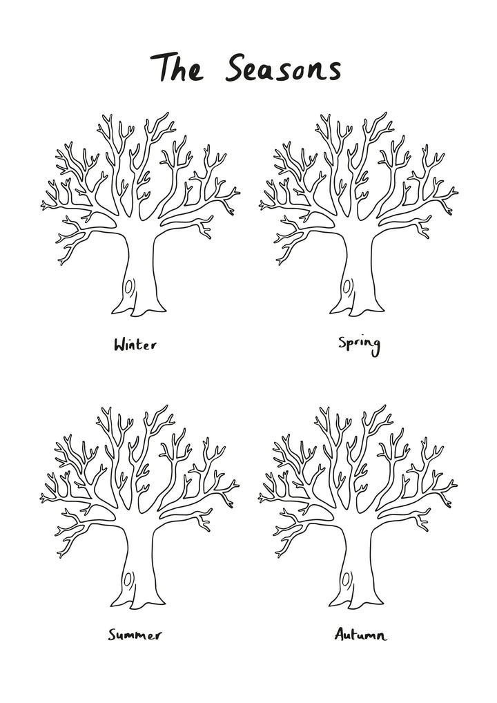 The Seasons Colouring Printable